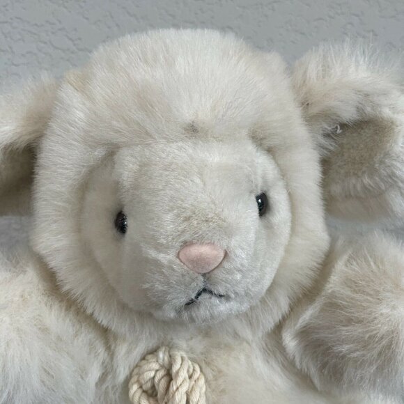 Vintage Easter Stuff Animal FLUFFYVILLE Beige Lucas Lamb Sheep Easter 12" Plush - Picture 3 of 9